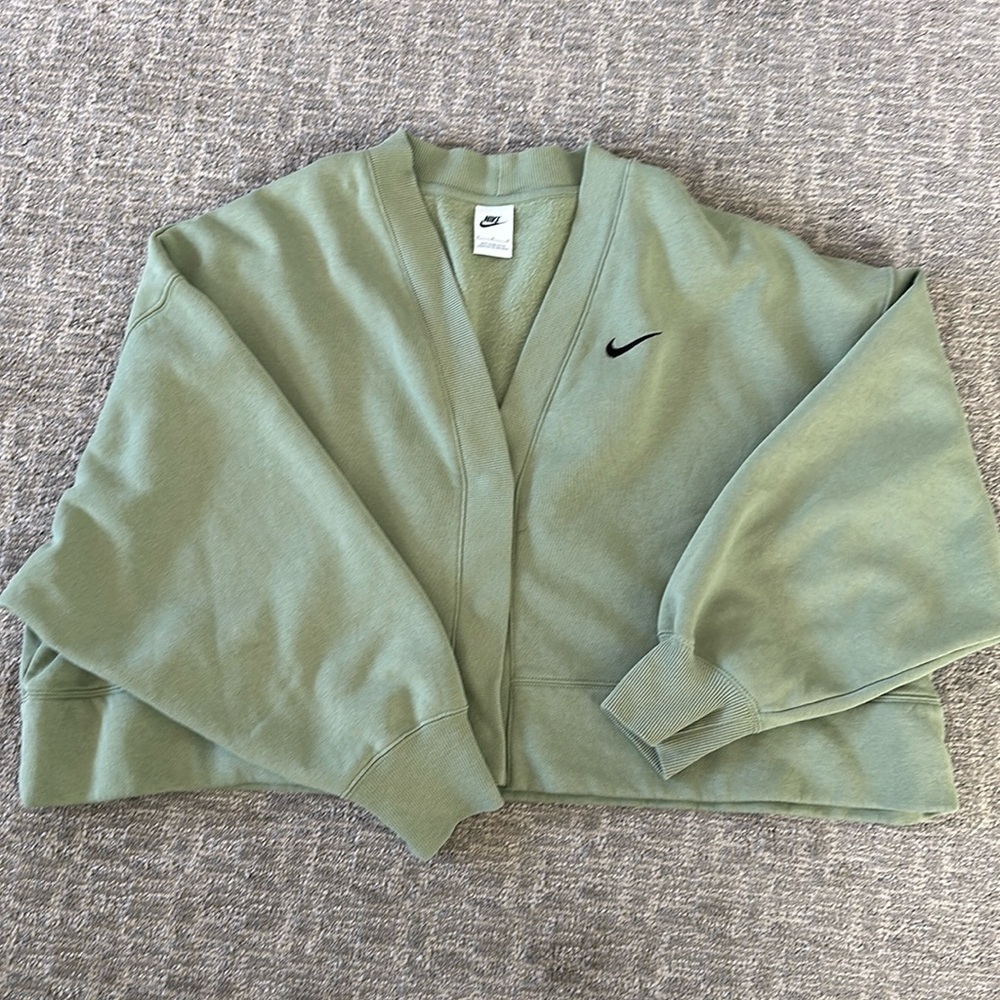 Nike button up cropped sweatshirt
